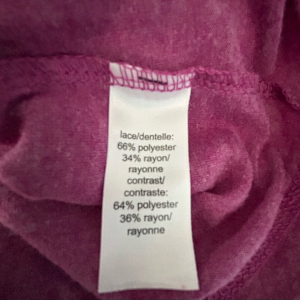 Maurices purple pink boho crochet-style mesh overlay tank top Size S - Picture 6 of 8